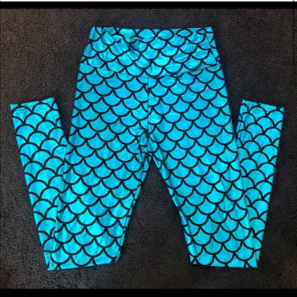Pants - Blue Shimmer Mermaid Leggings